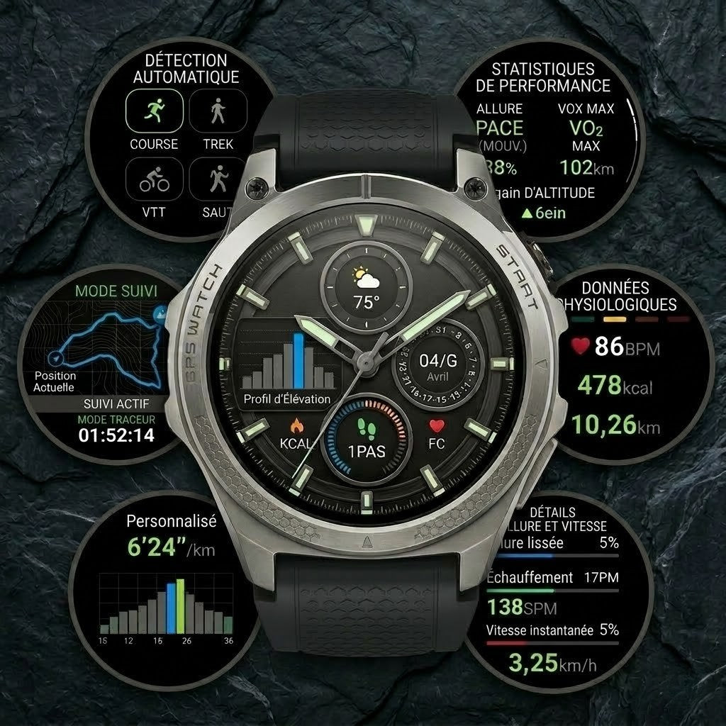 Montre connectée GPS pour randonnée 4